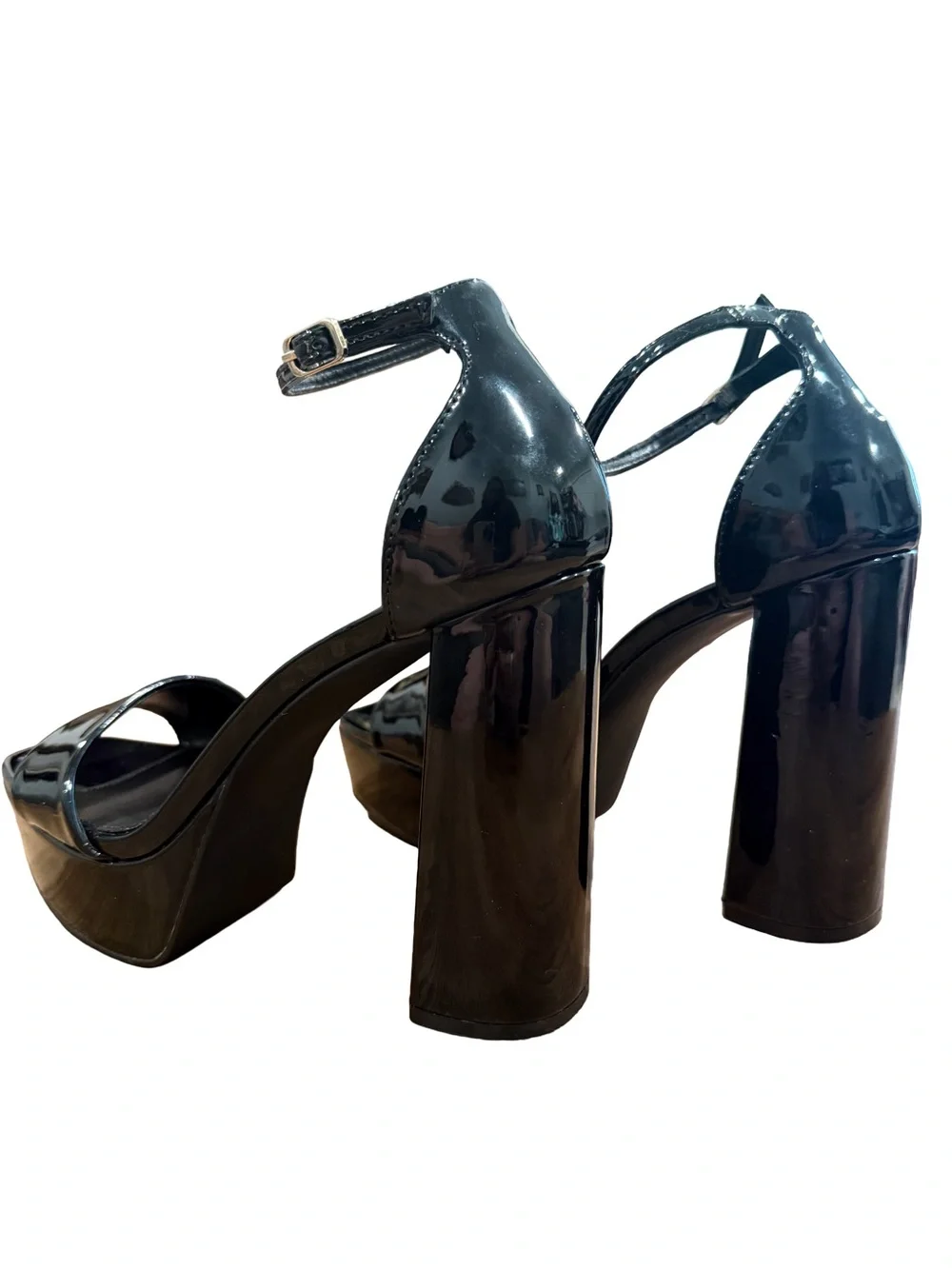 Madden Girl Omega Black Platform Block Heel